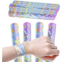 Großpack Schnapparmbänder Einhorn, 36 Stück, 22cm, Mitgebsel für Mädchen von LG Imports