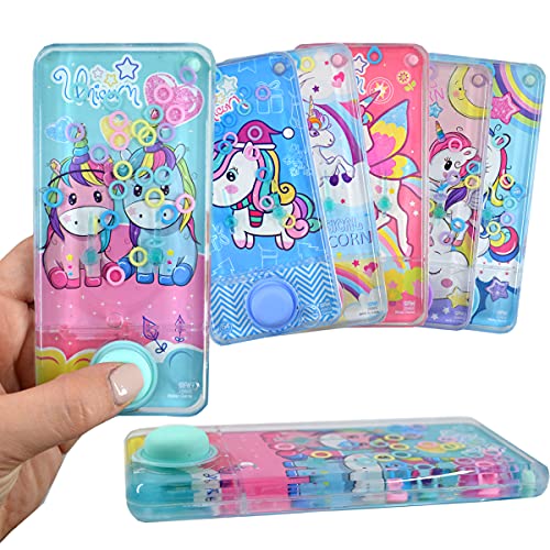 LG-Imports 3X Geduldsspiel Wasser Einhorn Ringe Kinder Wasserflipper Fantasy Bunt 16cm Mitgebsel von LG