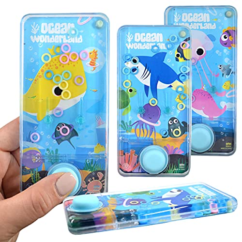 LG-Imports 3X Geduldsspiel Wasser Fische Meerestiere Ringe Kinder Wasserflipper Bunt 16cm Mitgebsel von LG-Imports