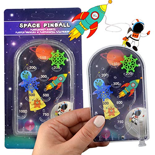 LG-Imports Geduldsspiel Mini Flipper Space 6 Stück Weltraum Flipperspiel Kinder Mitgebsel Pinball von LG