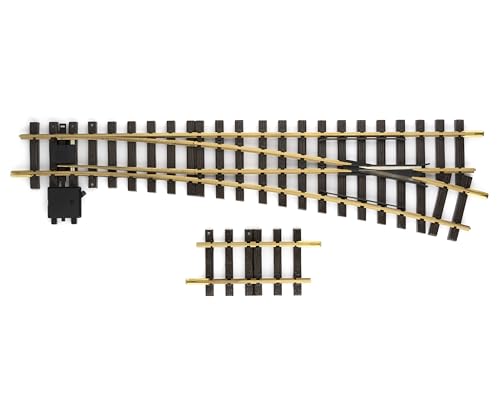 LGB – Handweiche rechts R5 – 15° - 18050, Gleiserweiterung für Gartenbahn, Gleismaterial, Zubehör, Spur G, Maßstab 1:22,5 von LGB