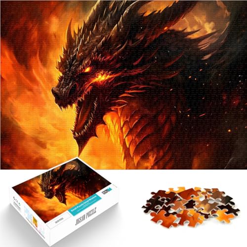 DIY-Spielzeug Feuerspeiender Drache Puzzle für Erwachsene, 1000 Teile 50x75cm Tolle Geschenke und Spielzeuge für ab 14 Jahren DIY-Spielzeug Feuerspeiender Drache Puzzle für Erwachsene, 1000 Teile 50x75cm Tolle Geschenke und Spielzeuge für ab 14 Jahren von LGNBTGM