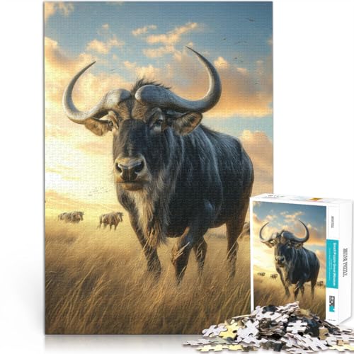 Dekomprimierendes intellektuelles Lernspielzeug Gnus in der Savanne Puzzle 1000 Teile für Erwachsene 26x38cm EIN Kunstwerk Dekomprimierendes intellektuelles Lernspielzeug Gnus in der Savanne Puzzle 1000 Teile für Erwachsene 26x38cm EIN Kunstwerk von LGNBTGM