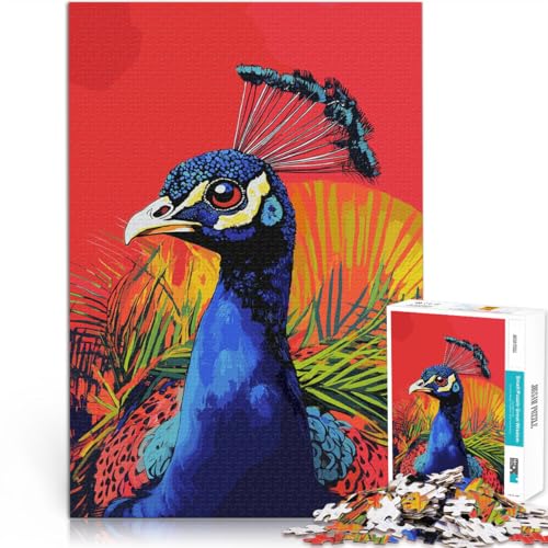 Dekomprimierendes intellektuelles Lernspielzeug Pop-Art-Pfau Puzzle für Jugendliche 1000 Teile 26x38cm Geschenkideen Dekomprimierendes intellektuelles Lernspielzeug Pop-Art-Pfau Puzzle für Jugendliche 1000 Teile 26x38cm Geschenkideen von LGNBTGM