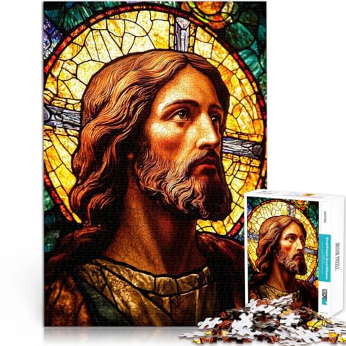 Herausfordernd Schwierig Jesus aus Buntglas Puzzle für Teenager 1000 Teile 26x38cm Lernspiel für Geburtstag, Weihnachten für und ab 14 Jahren Herausfordernd Schwierig Jesus aus Buntglas Puzzle für Teenager 1000 Teile 26x38cm Lernspiel für Geburtstag, Weihnachten für und ab 14 Jahren von LGNBTGM