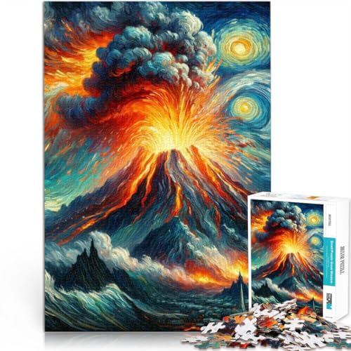 Lernspielzeug Vulkanausbruch im Mondlicht Teenager-Puzzle 1000 Teile 26x38cm mit passendem Poster und Quizblatt für ab 14 Jahren Lernspielzeug Vulkanausbruch im Mondlicht Teenager-Puzzle 1000 Teile 26x38cm mit passendem Poster und Quizblatt für ab 14 Jahren von LGNBTGM