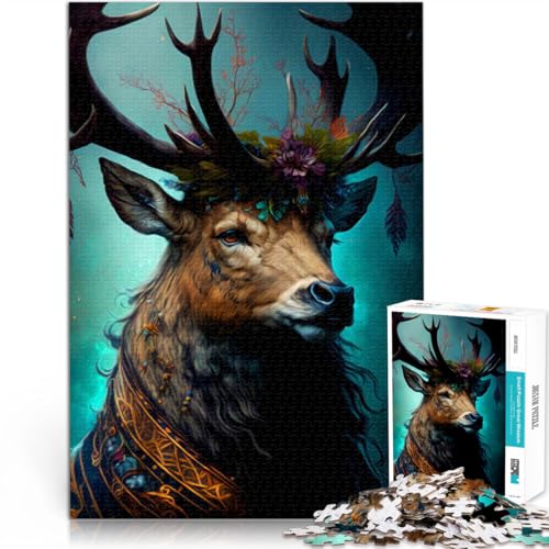 Lernspielzeug für die ganze Familie Fantasie Hirsch 1000-teiliges Puzzle für Erwachsene 26x38cm für Heimdekoration für ab 14 Jahren Lernspielzeug für die ganze Familie Fantasie Hirsch 1000-teiliges Puzzle für Erwachsene 26x38cm für Heimdekoration für ab 14 Jahren von LGNBTGM