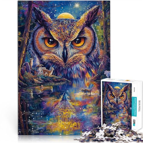 Pädagogisches Spielzeug zum Stressabbau Farbgemälde Eule Teenager-Puzzles 1000 Teile 50x75cm Heimdekoration Spielzeug für ab 14 Jahren Pädagogisches Spielzeug zum Stressabbau Farbgemälde Eule Teenager-Puzzles 1000 Teile 50x75cm Heimdekoration Spielzeug für ab 14 Jahren von LGNBTGM