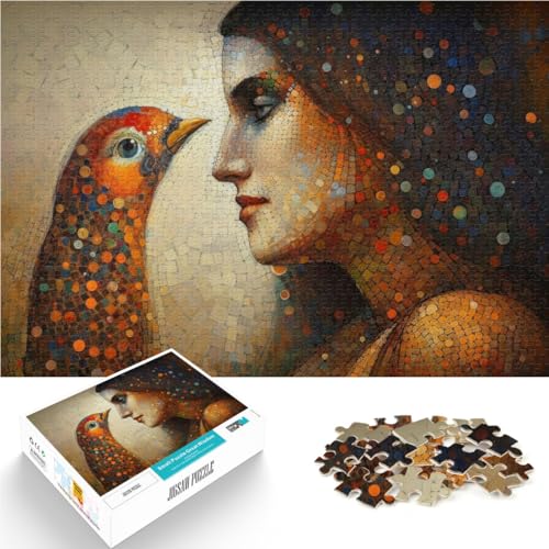Pädagogisches Spielzeug zum Stressabbau Mosaik, Vogel, Und, Frau Teenager-Puzzles 1000 Teile 50x75cm Heimdekoration Spielzeug Pädagogisches Spielzeug zum Stressabbau Mosaik, Vogel, Und, Frau Teenager-Puzzles 1000 Teile 50x75cm Heimdekoration Spielzeug von LGNBTGM