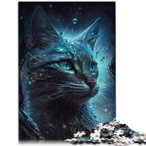 Puzzle, Lernspiele, Abessinierkatze, 500-teiliges Puzzle für Erwachsene, Holzpuzzle, interessantes Puzzle zur Stressreduzierung, 500 Teile (38 x 52 cm) von LGNBTGM