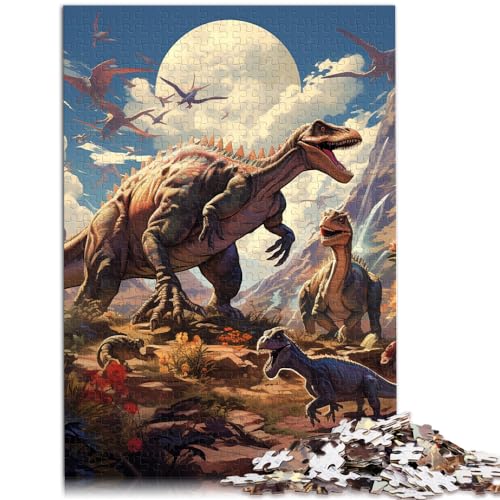 Puzzle, Lernspiele, Dinosaurierwelt-Puzzle, 500 Teile, für Erwachsene, Holzpuzzle, tolles Geschenk für die ganze Familie, 500 Teile (38 x 52 cm) von LGNBTGM