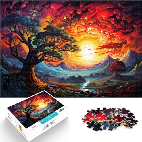 Puzzle, Lernspiele, farbenfrohe Naturlandschaft, Puzzle 1000 Teile, Holzpuzzle, einzigartige Geburtstags, 1000 Teile (50 x 75 cm) von LGNBTGM