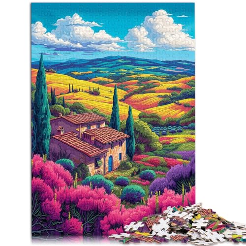 Puzzle, Lernspiele, psychedelische Landschaftskunst, für Erwachsene, 300 Teile, Puzzle aus Holz, Familienspiele, Weihnachts- und Geburtstagsgeschenke, 300 Teile (26 x 38 cm) von LGNBTGM