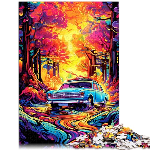 Puzzle, Sportwagen im Dschungel, 1000-teiliges Puzzle, Holzpuzzle, Spaß für Aktivitäten zu Hause, Geburtstagsgeschenk, Reisegeschenk, 1000 Teile (50 x 75 cm) von LGNBTGM