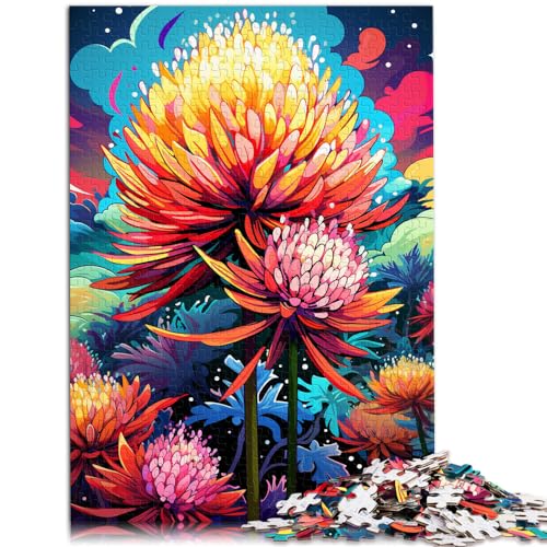 Puzzle, Bunte Blumen, 1000 Teile, Puzzle für Erwachsene, Holzpuzzle, Spielzeug, Puzzle, Lernspiele, Stressabbau-Puzzle, 1000 Teile (50 x 75 cm) von LGNBTGM