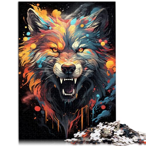 Puzzle, Bunte Psychedelia des Weltraums, Seewolf, 300-teiliges Holzpuzzle mit passendem Poster und Wissensblatt, 300 Teile (26 x 38 cm) von LGNBTGM