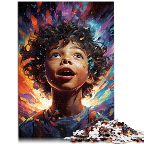 Puzzle, farbenfrohes Fantasie-Puzzle für kleine Jungen für Erwachsene, 500 Teile, Holzpuzzle, Wanddekoration, einzigartige Geburtstags, 500 Teile (38 x 52 cm) von LGNBTGM