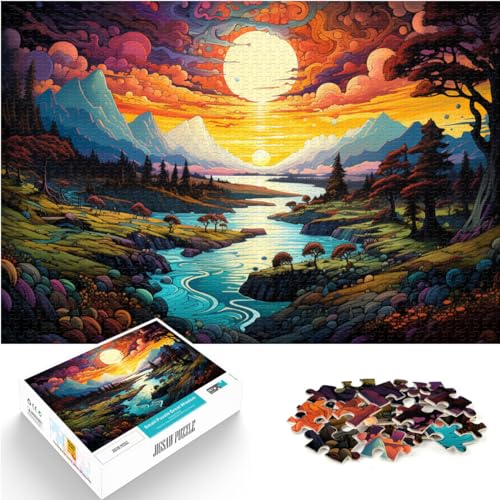 Puzzle, farbenfrohes Puzzle mit den Golfinseln für Erwachsene, 500-teiliges Puzzle, Holzpuzzle, Familienspiele, Weihnachts- und Geburtstagsgeschenke, 500 Teile (38 x 52 cm) von LGNBTGM