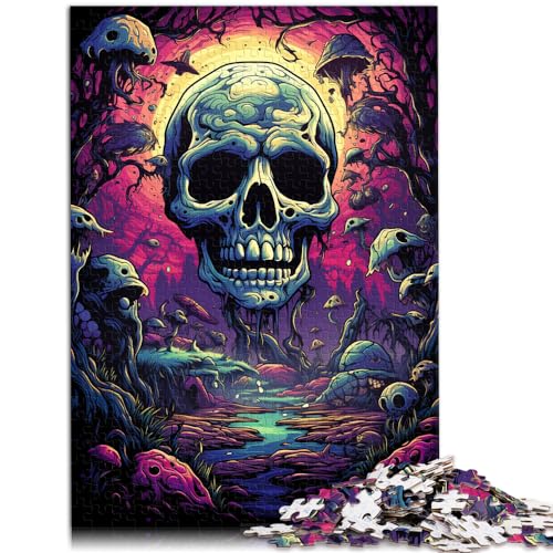 Puzzle „Skelette der Stillen Nacht“, 1000-teiliges Puzzle aus Holz, jedes Teil ist einzigartig – anspruchsvolles, unterhaltsames Spiel für die ganze Familie, 1000 Teile (50 x 75 cm) von LGNBTGM