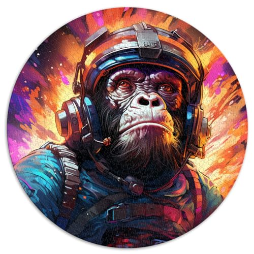 Puzzle Affe-Astronaut 1000-teiliges Puzzle für Erwachsene, 26,5 x 26,5 Zoll, Puzzle für Sommerliebhaber, Spielzeug, Denkspiel von LGNBTGM