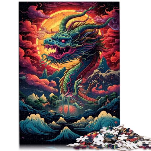 Puzzle Chinesischer Drache 1000-teiliges Puzzle für Erwachsene aus Holz ganze Familie und Dieses 1000-teilige (50 x 75 cm) von LGNBTGM