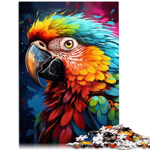 Puzzle Fantasie Psychedelischer Papagei Puzzle 1000 Teile Holzpuzzle Jedes Teil ist einzigartig - Herausforderndes Familienspaßspiel 1000 Teile (50x75cm) von LGNBTGM