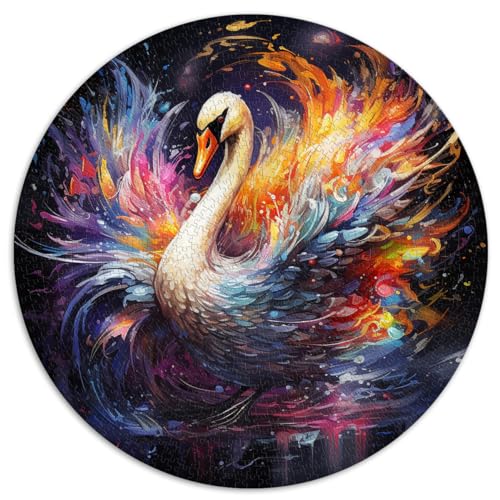 Puzzle Fantasie Weißer Schwan 1000 Teile Puzzle für Erwachsene 26,5x26,5 Zoll Entspannungspuzzlespiele-Denkspiel Weihnachtsgeburtstagsgeschenke von LGNBTGM