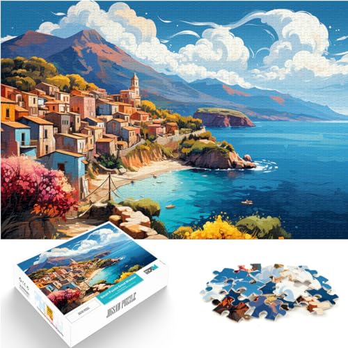 Puzzle Farbe Kreta Insel Griechenland Erwachsene 500 Teile Puzzle Holzpuzzle Jedes Teil ist einzigartig - Anspruchsvolles Familienspaßspiel 500 Teile (38 x 52 cm) von LGNBTGM