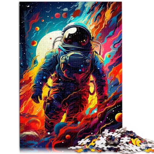 Puzzle-Geschenk, Farbe, Weltraum-Astronaut, Puzzle für Erwachsene, 1000 Stück, Holzpuzzle ganze Familie und Dieses 1000-teilige Puzzle (50 x 75 cm) von LGNBTGM