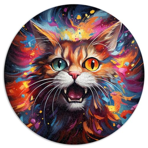 Puzzle-Geschenk, Katze, bunt, 1000 Teile, Puzzle für Erwachsene, Puzzles 67,5 x 67,5 cm, Lernspiel, Herausforderungsspielzeug, Denkspiel von LGNBTGM