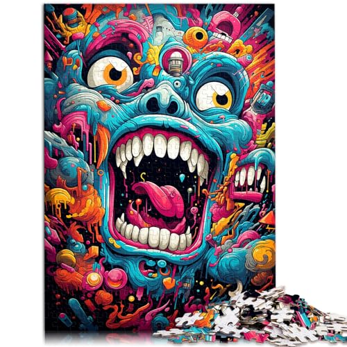 Puzzle-Geschenk, farbenfrohes Kunstmonster, 1000-teiliges Puzzle-Spiel, jedes Teil ist einzigartig – anspruchsvolles, unterhaltsames Spiel für die ganze Familie, 1000 Teile (50 x 75 cm) von LGNBTGM