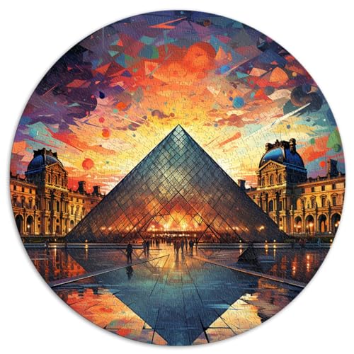 Puzzle-Geschenk Louvre-Museum für Erwachsene 1000-teiliges Puzzle Lernspiele 26,5 x 26,5 Zoll Entspannungs-Puzzlespiele-Denksport-Puzzle Tolles Geschenk von LGNBTGM