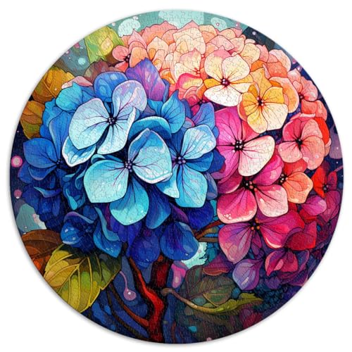 Puzzle Hortensie bunt 1000 Teile Puzzle für Erwachsene 67,5x67,5cm Entspannungspuzzle Spiele-Denkspiel tolles von LGNBTGM