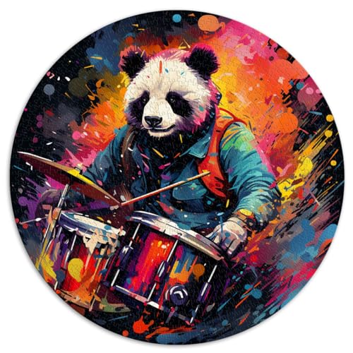 Puzzle Lernspiele Panda-Schlagzeuger bunt 1000 Teile Puzzle für Erwachsene 67,5x67,5cm Lernpuzzle Spielzeug Wanddekoration von LGNBTGM