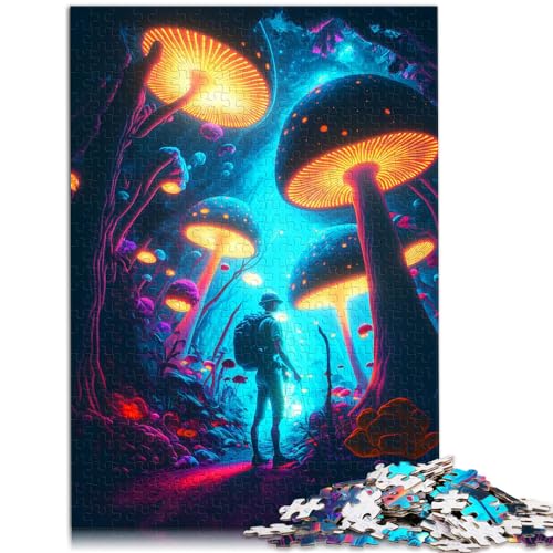 Puzzle Pilzwald-Puzzle für Erwachsene, 500 Teile, Holzpuzzle, Spaß für zu Hause, Aktivitäten, Geburtstagsgeschenk, Reisegeschenk, 500 Stück (38 x 52 cm) von LGNBTGM