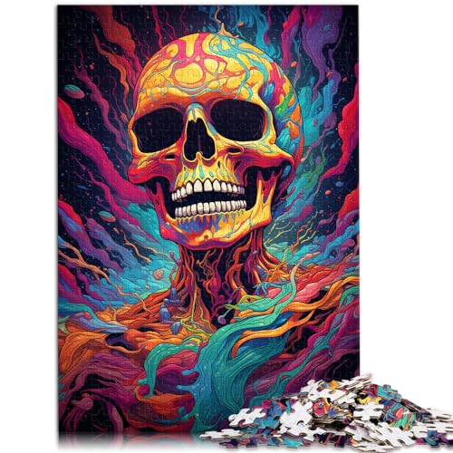 Puzzle Psychedelisches seltsames Skelett, 1000-teiliges Puzzle für Erwachsene, Holzpuzzle, Geburtstagsgeschenk, Geschenke für oder, Wandkunst, 1000 Teile (50 x 75 cm) von LGNBTGM