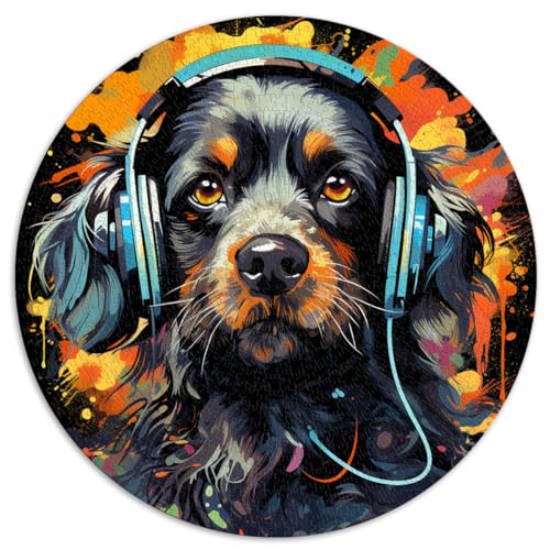 Puzzle | Puzzle Musik Hund bunt Erwachsene 1000 Teile Puzzle 67,5x67,5cm Lustiges Geschenk Spielzeug Puzzles Lernspiele Stressabbau Puzzles von LGNBTGM