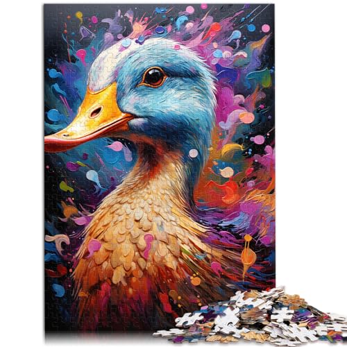 Puzzle | Puzzles, farbenfrohe Ententiere, Puzzles aus Holz, 1000 Teile, jedes Teil ist einzigartig – anspruchsvolles, unterhaltsames Spiel für die ganze Familie, 1000 Teile (50 x 75 cm) von LGNBTGM