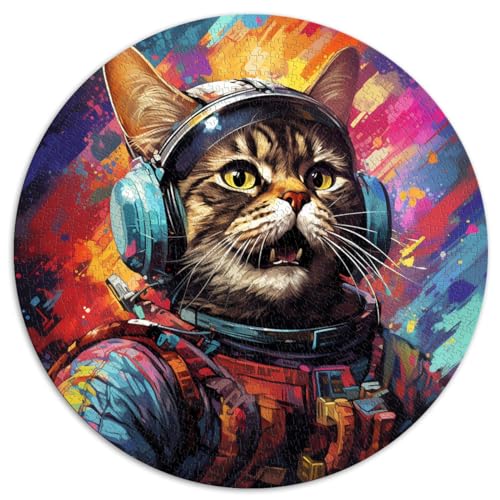 Puzzle | Puzzles Astronaut Space Cat für Erwachsene 1000 Teile Puzzle Geschenke 67,5x67,5cm und das Puzzle Familienaktivität Puzzles von LGNBTGM