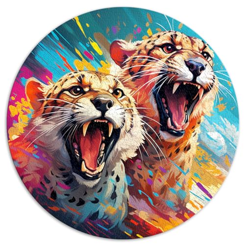 Puzzle | Puzzles Cheetah 1000 Teile Puzzle für Erwachsene 67,5x67,5cm Entspannungspuzzles Spiele-Knobelspiel Anspruchsvolles Spiel Geschenke von LGNBTGM