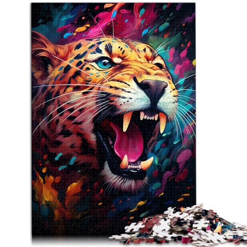 Puzzle | Puzzles Fantasy Jungle Leopard Jigsaw 1000 Teile Holzpuzzle für Erwachsene Jedes Teil ist einzigartig - Anspruchsvolles Familienspaßspiel 1000 Teile (50x75cm) von LGNBTGM