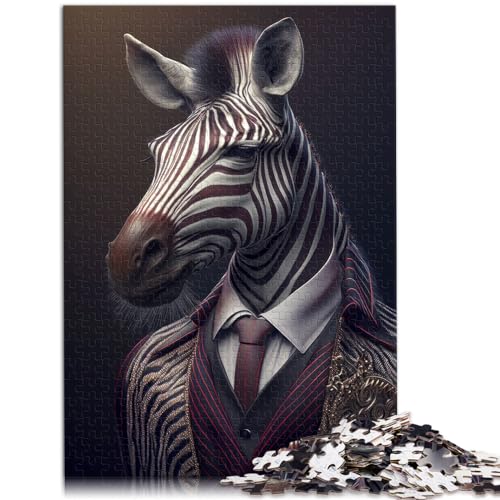 Puzzle | Puzzles Fantasy Zebra Fancy Suitc 1000-teiliges Puzzle aus Holz, anspruchsvolles, unterhaltsames Spiel für die ganze Familie, 1000 Teile (50 x 75 cm) von LGNBTGM