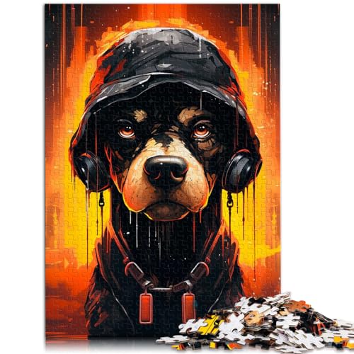 Puzzle-Spiele, Musikhund, 1000 Teile, Puzzle für Erwachsene, Puzzles aus Holz, Wanddekoration, einzigartige Geburtstags, 1000 Teile (50 x 75 cm) von LGNBTGM