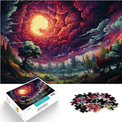 Puzzle-Spiele, buntes Tornado-Puzzle, 1000 Teile für Erwachsene, Holz-Puzzle-Spielzeug, Puzzle, Lernspiele, Stressabbau-Puzzle, 1000 Teile (50 x 75 cm) von LGNBTGM