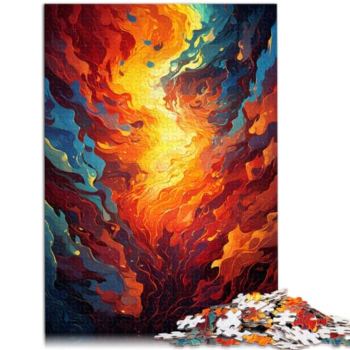 Puzzle-Spiele, farbenfroher Psychedelischer roter und Blauer Himmel, 1000-teiliges Puzzle aus Holz, anspruchsvoll, Aber unterhaltsam und humorvoll, 1000 Teile (50 x 75 cm) von LGNBTGM