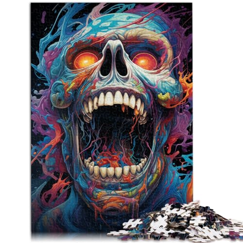 Puzzle-Spiele, farbenfrohes Kunstmonster, 1000 Teile, für Erwachsene, Geschenke aus Holz, lustige Aktivitäten zu Hause, Geburtstagsgeschenk, Reisegeschenke, 1000 Teile (50 x 75 cm) von LGNBTGM