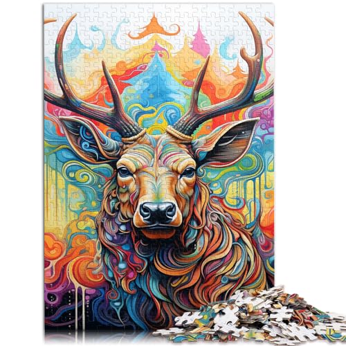 Puzzle-Spiele Art Moose 1000 Teile Puzzle-Spielzeug Holz Puzzle-Spielzeug Puzzles Lernspiele Stressabbauende Puzzles 1000 Stück (50x75cm) von LGNBTGM