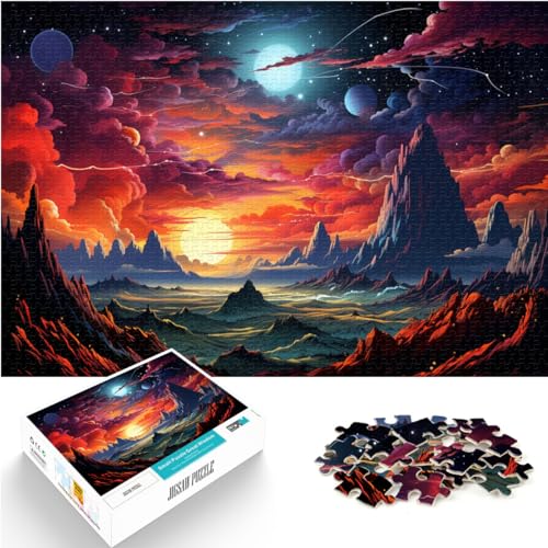 Puzzle-Spiele Fantasie Bunte Nachtszene 1000 Teile Puzzle Holz Puzzle Spielzeug Puzzles Lernspiele Stressabbau Puzzles 1000 Teile (50x75cm) von LGNBTGM