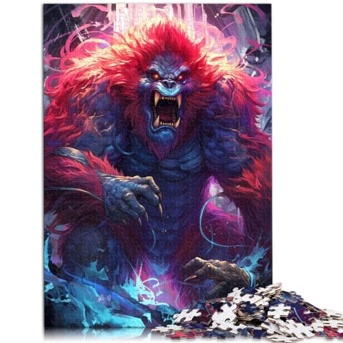 Puzzle-Spiele Riesiger Gorilla mit Superkraft, 1000 Teile, Puzzle-Spielzeug, Holz-Puzzle-Spielzeug, Puzzle, Lernspiele, Stressabbau-Puzzle, 1000 Teile (50 x 75 cm) von LGNBTGM