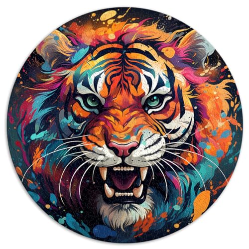 Puzzle Wilder Tiger 1000 Teile Puzzle für Erwachsene 26,5x26,5 Zoll Familienpuzzle Geschenk Familienspiele Weihnachtsgeburtstagsgeschenke von LGNBTGM